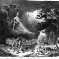 1828 - Faust [Lithography Print]. Source Copy. Stone Engravings by Delacroix. Translation by Albert Stapfer.